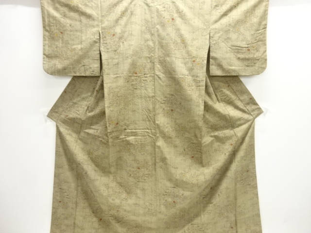 JAPANESE KIMONO / MAWATA TSUMUGI / WOVEN SCENERY OF HOUSE